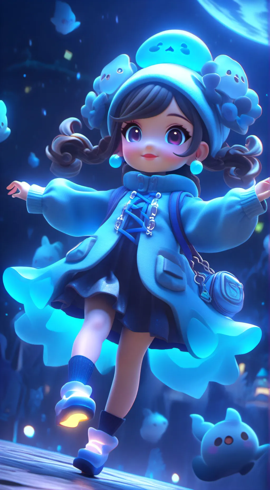 ai character: Boy infection  background