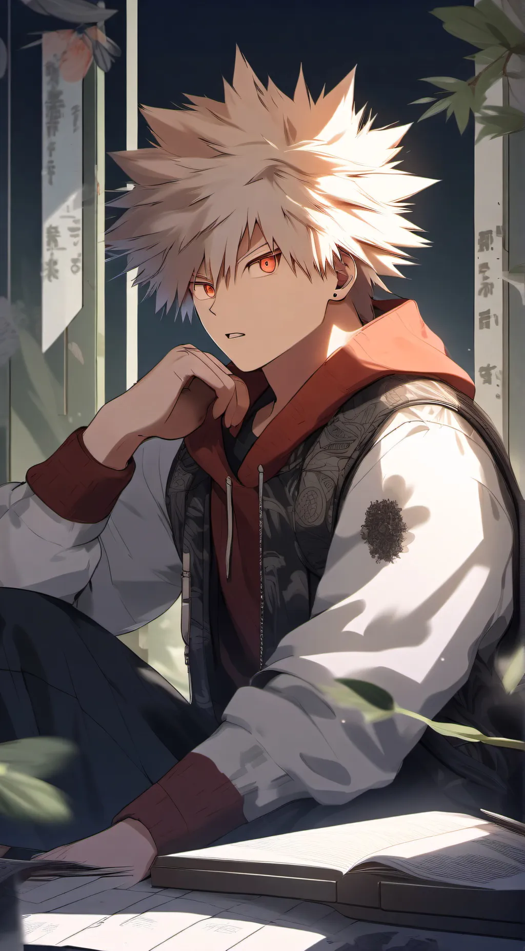 ai character: katsuki bakugo  background