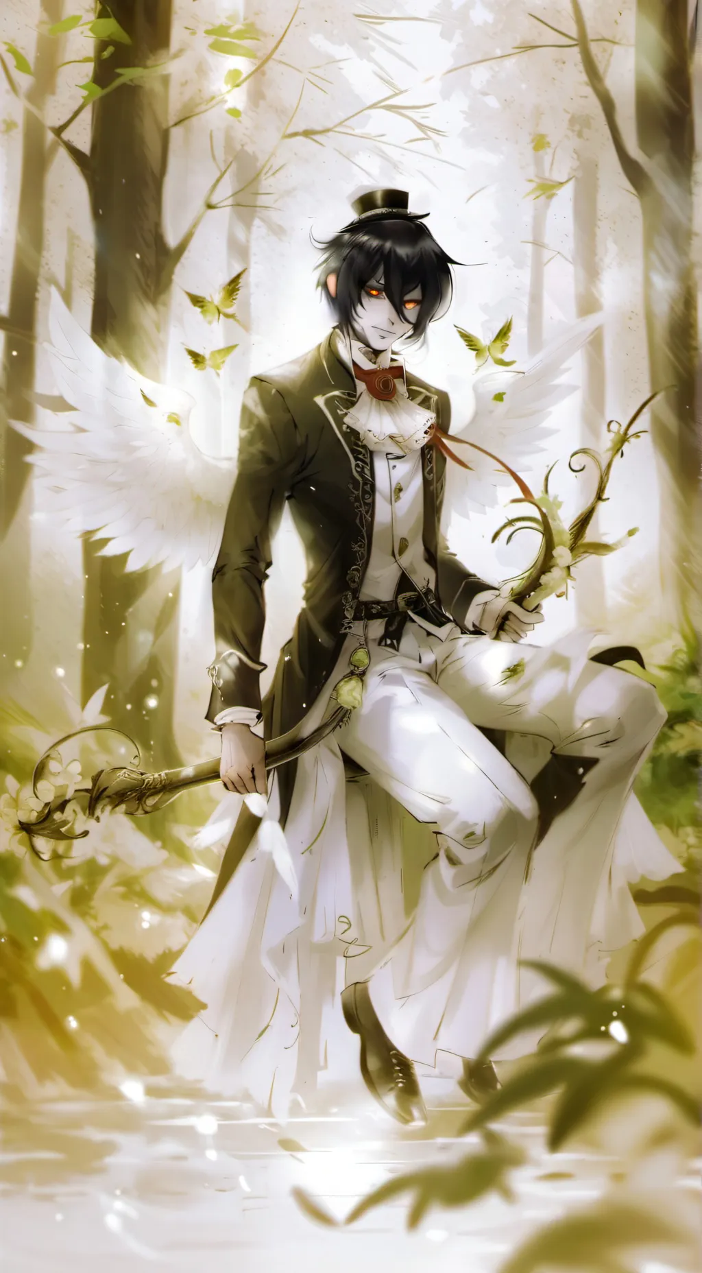 ai character: Damián  background