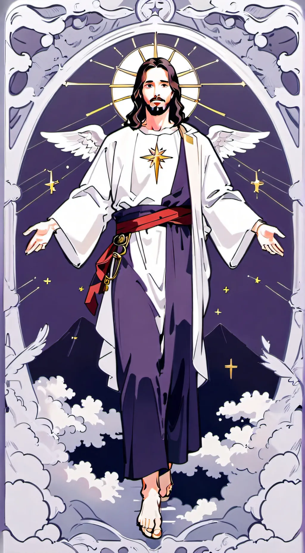ai character: 👑jesus👑 background