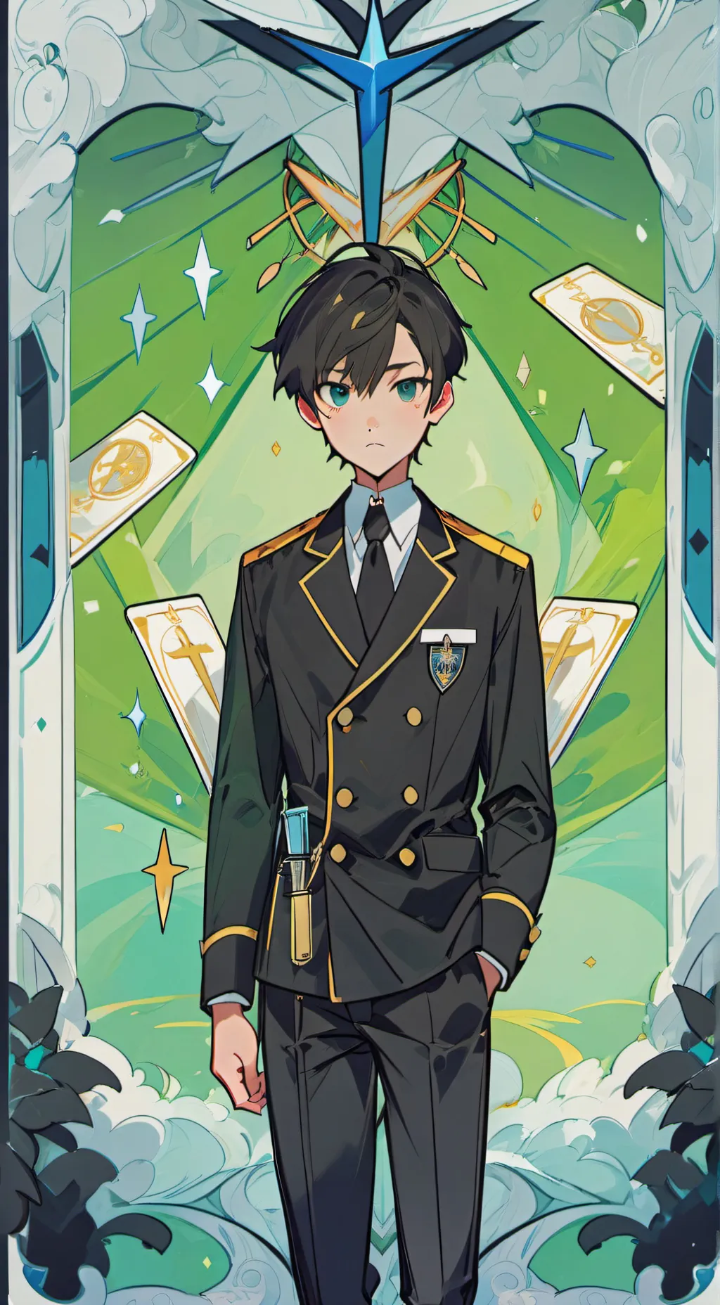 ai character: Aaron  background
