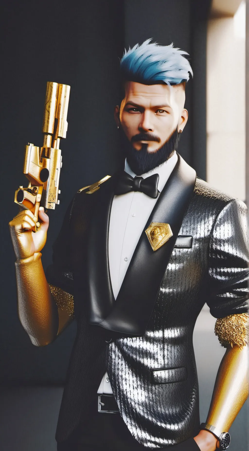 ai character: Midas *fortnite* background