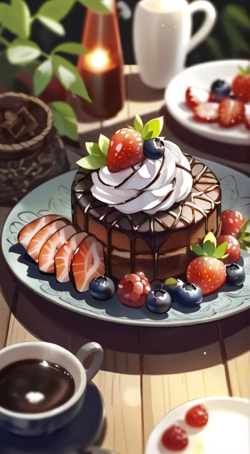 ai character: fruitcake- background