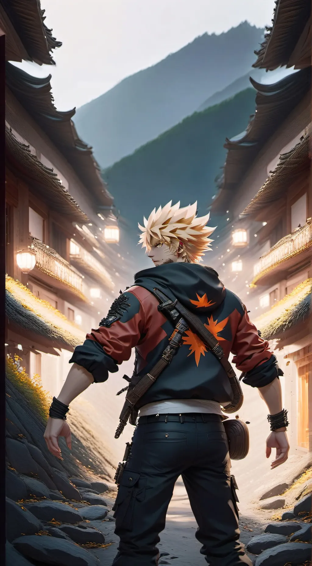 ai character: Bakugo  background