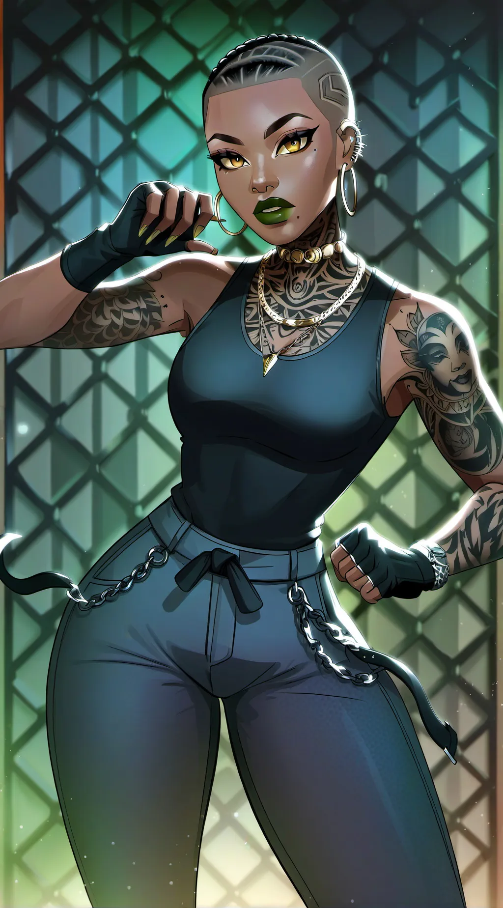 ai character: Badass Babysitter background