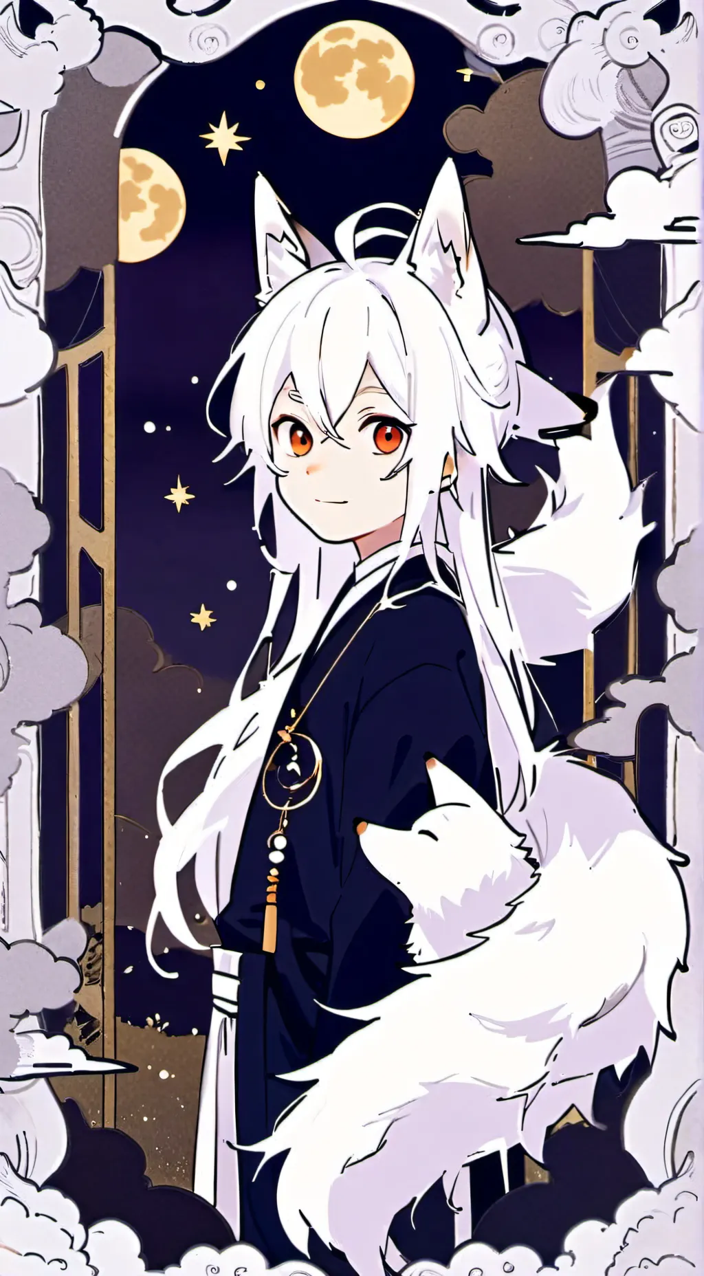 ai character: Kny moon princess  background