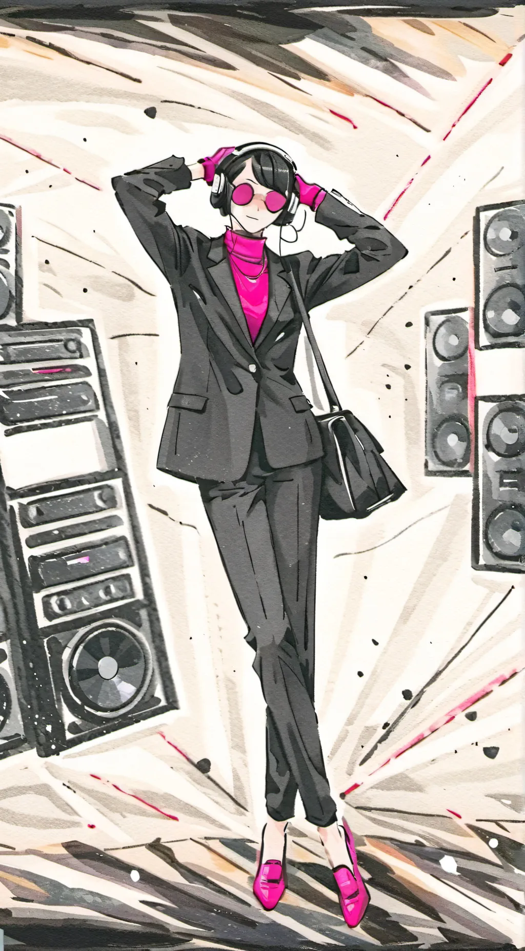 ai character: speaker woman background
