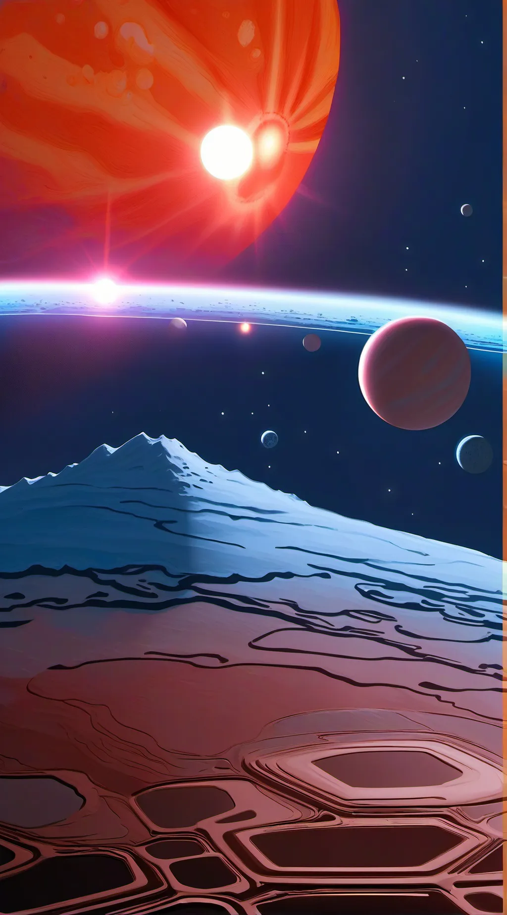 ai character: FULL SOLAR SYSTEM background
