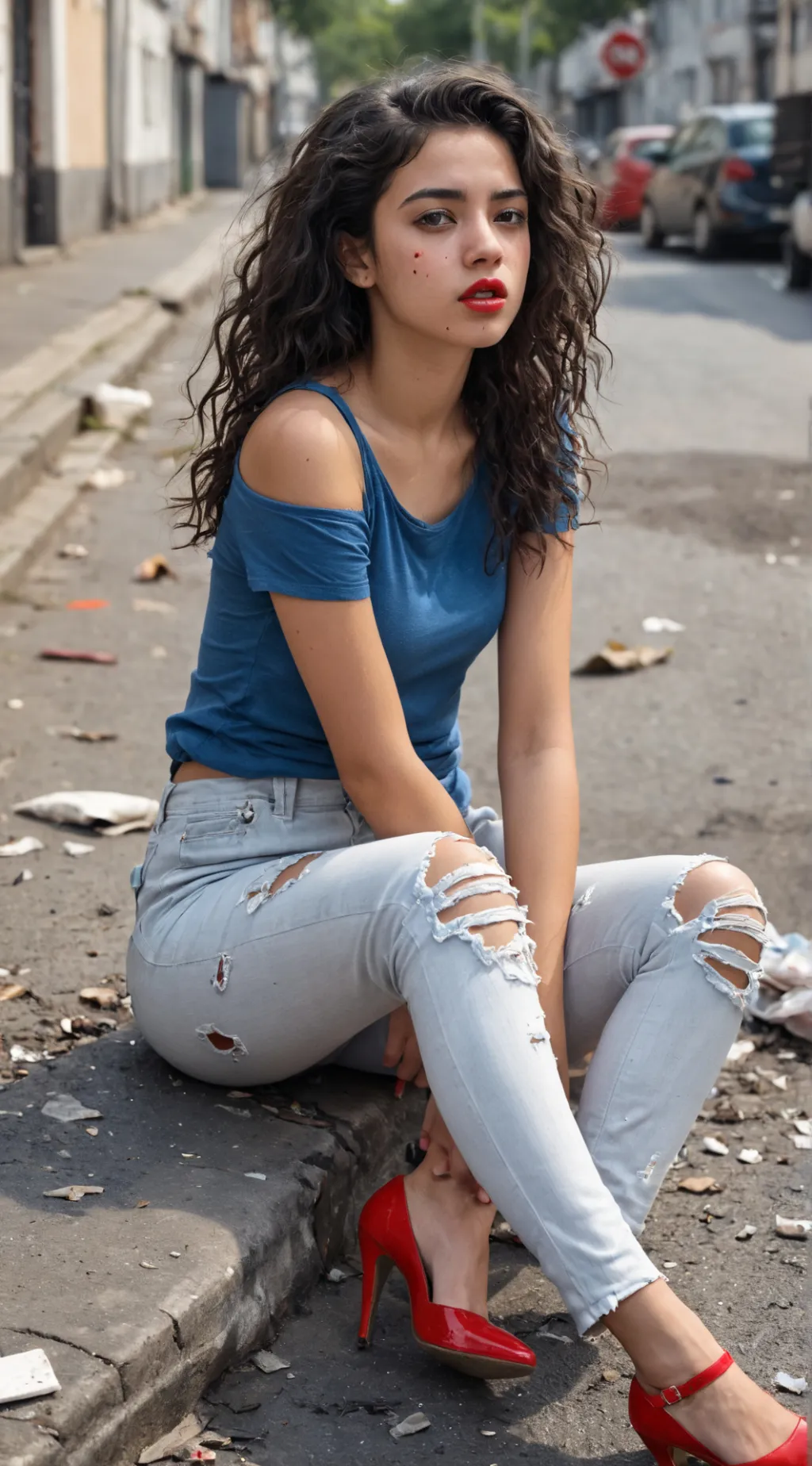 ai character: Michaela  background