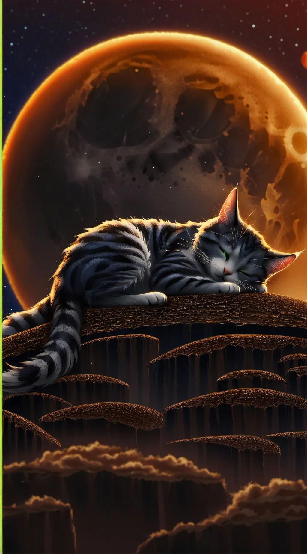 ai character: Space cat background