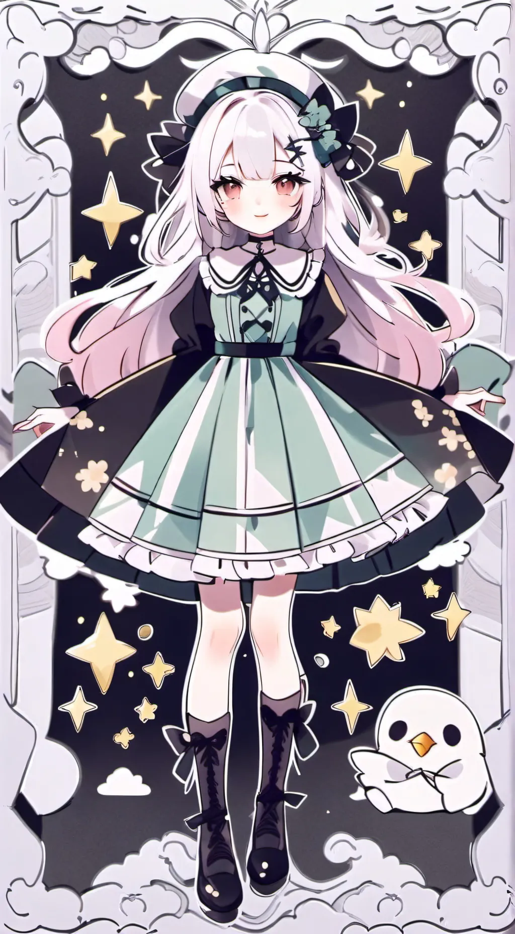 ai character: so cute  background