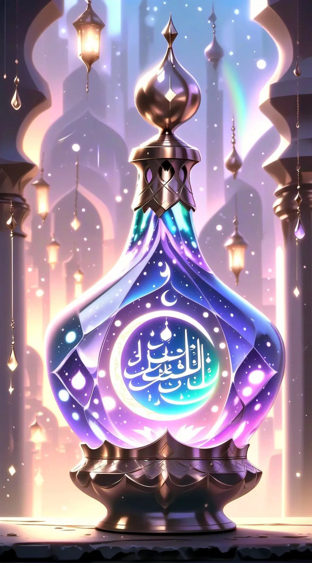 ai character: Ramadan mubarak background