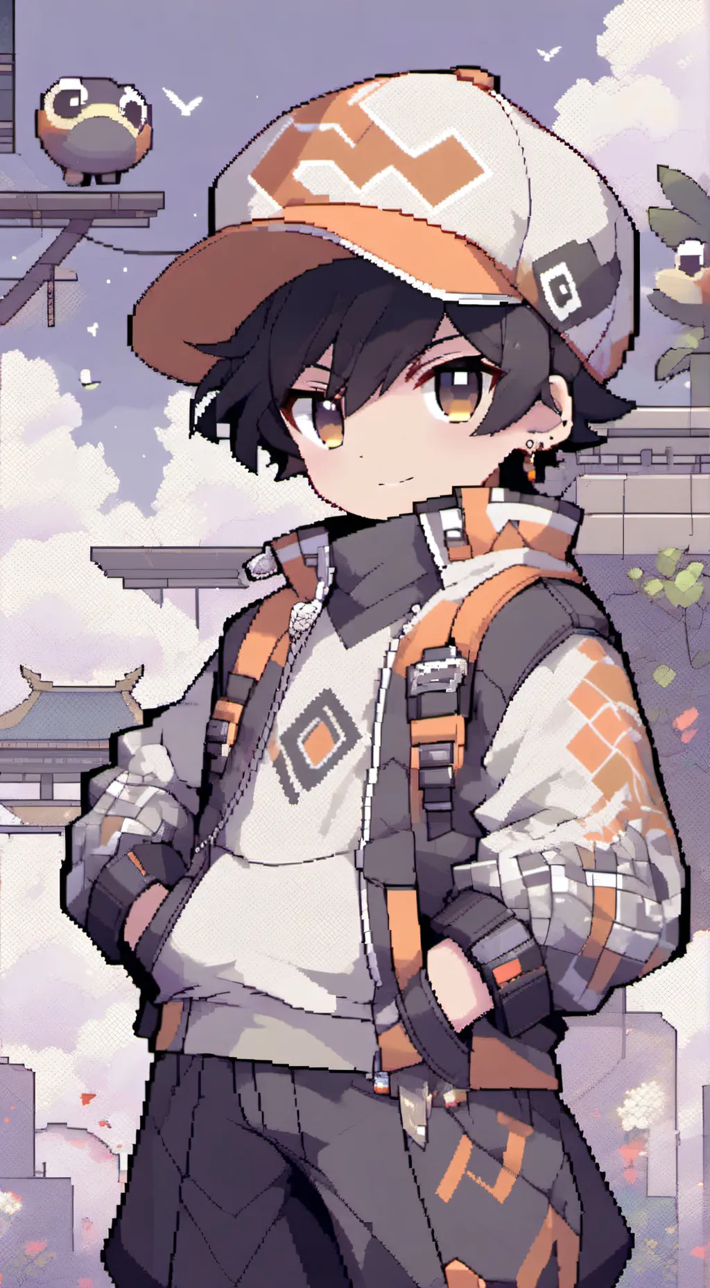 ai character: Boboiboy Gentar background
