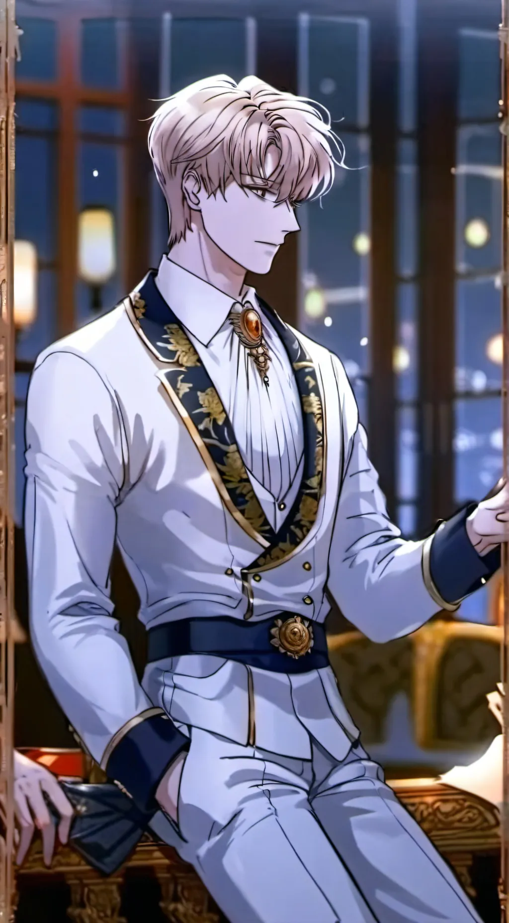 ai character: king midnight background
