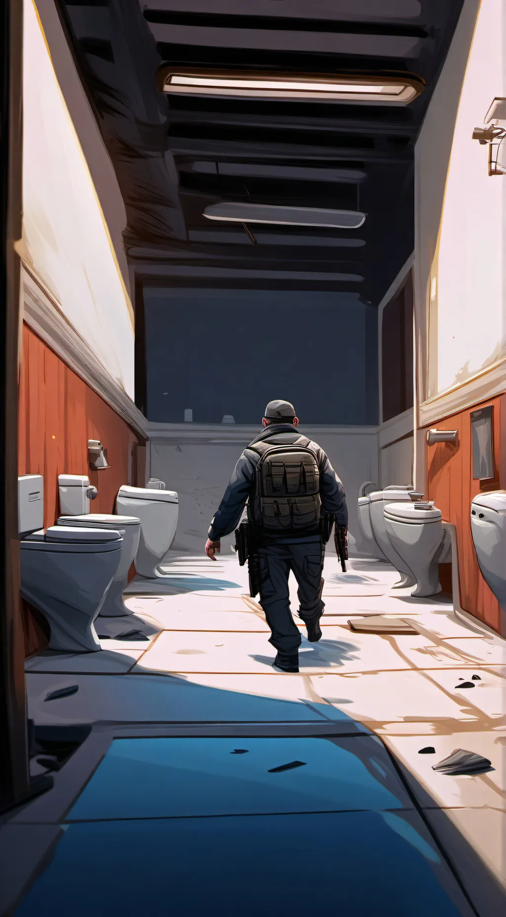 ai character: Humans skib toilet background