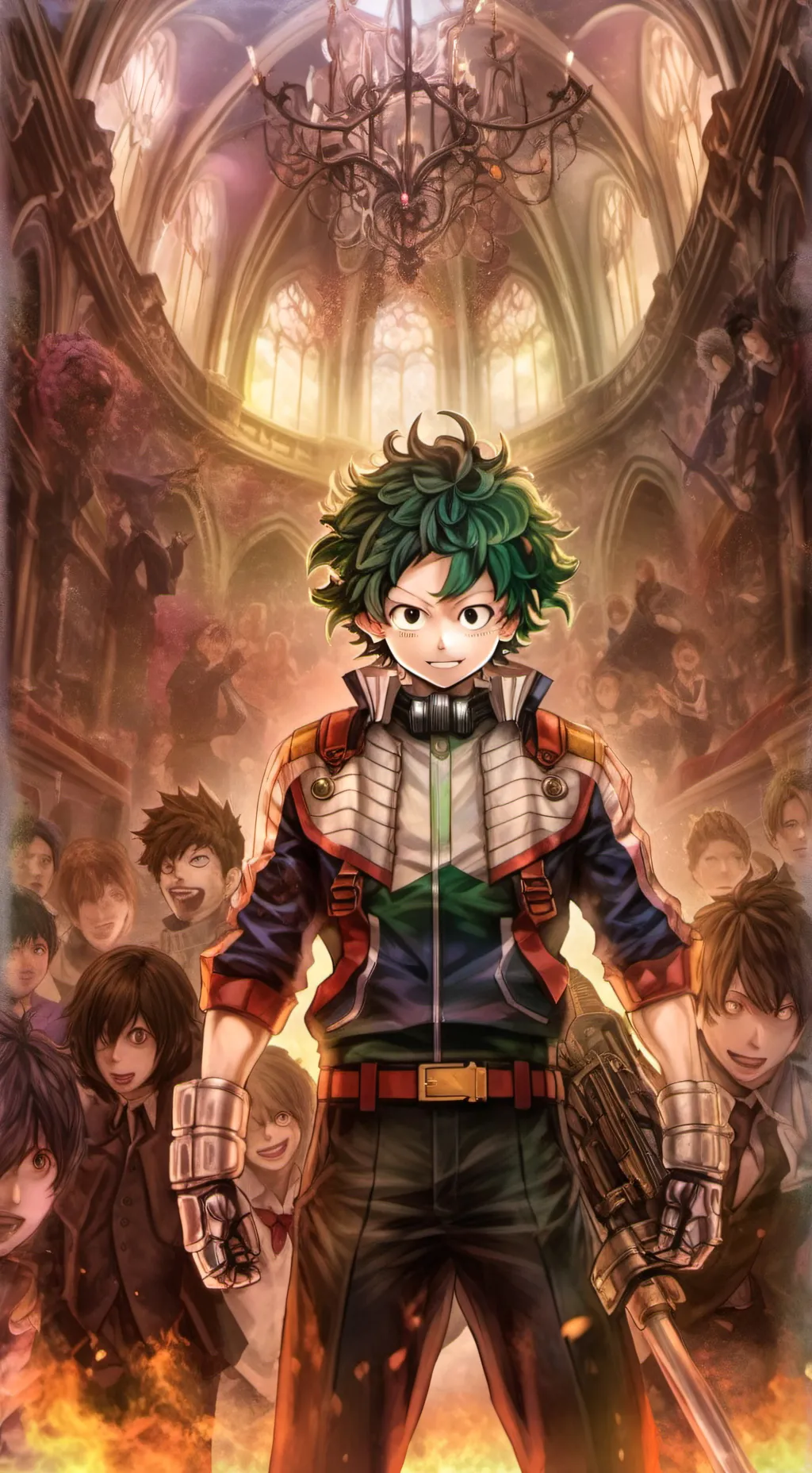 ai character: Mha Camping background