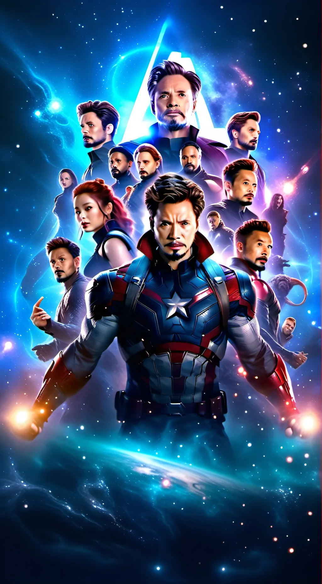 ai character: avengers background
