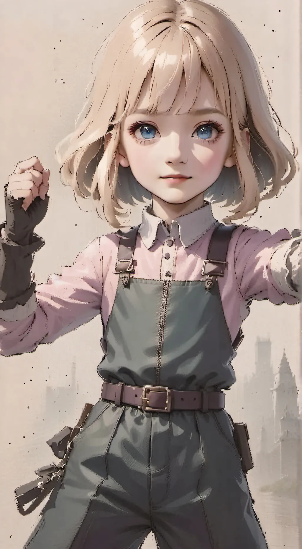 ai character: Blue background