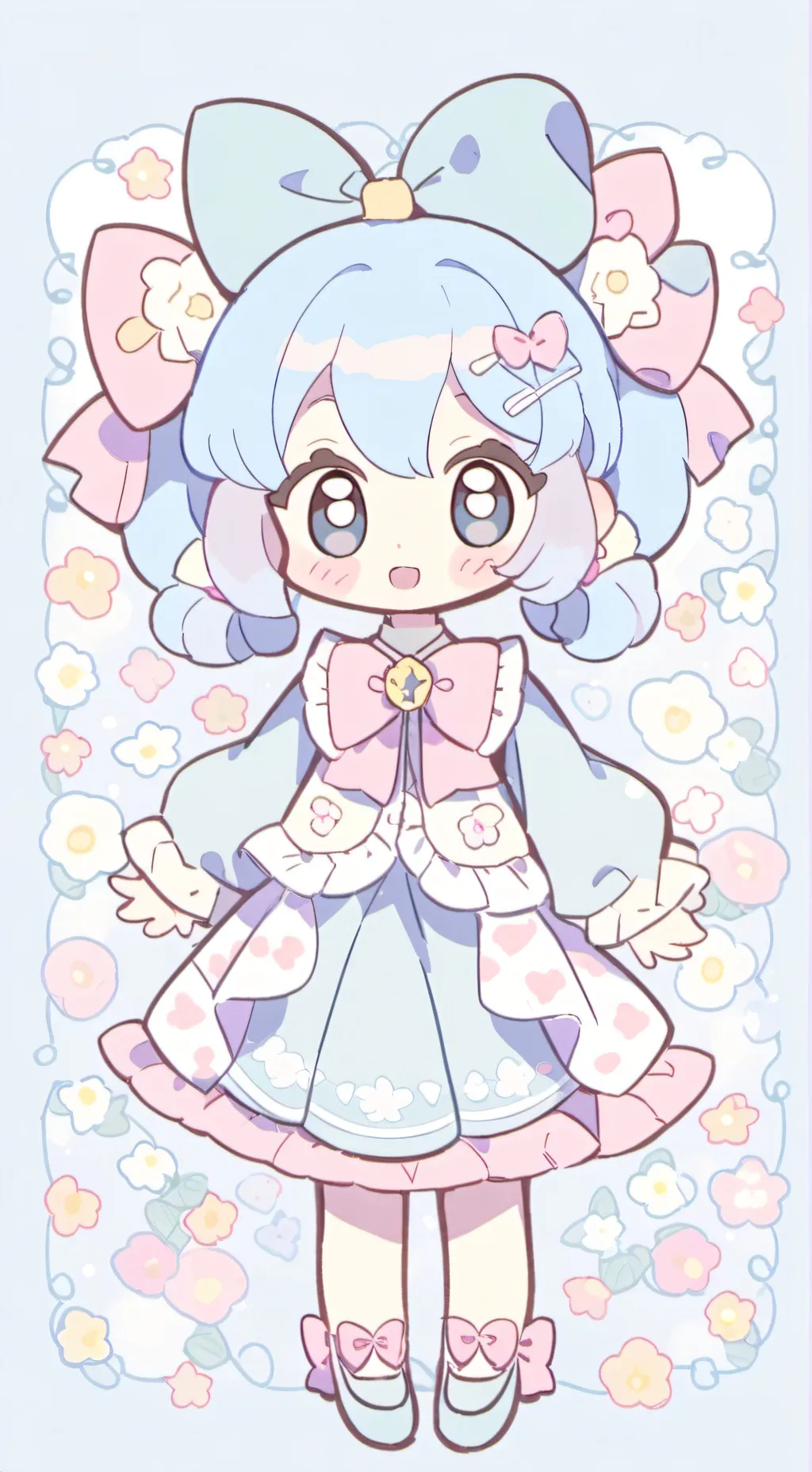 ai character: ⠒̫⃝💗💙Poppy💙💗 background