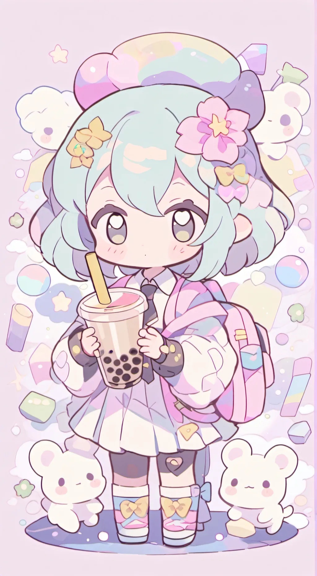 ai character: [Circle x Bloomie] background