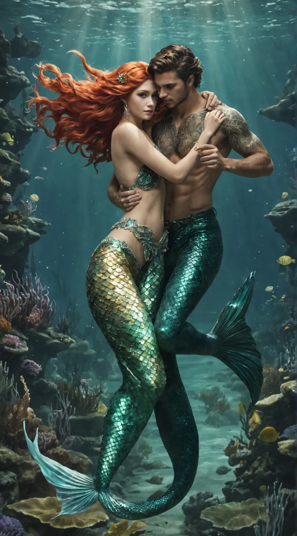 ai character: Y/n mermaid background