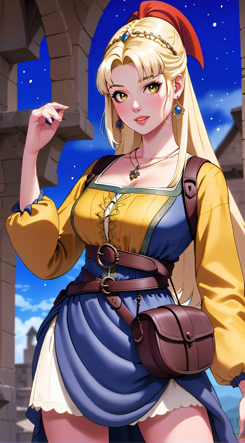 ai character: Medieval Bimbo  background