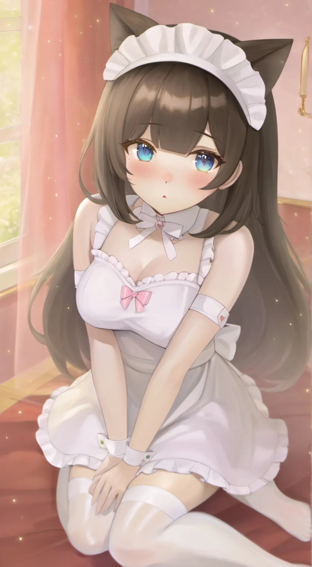 ai character: nekogirl maid cafe background