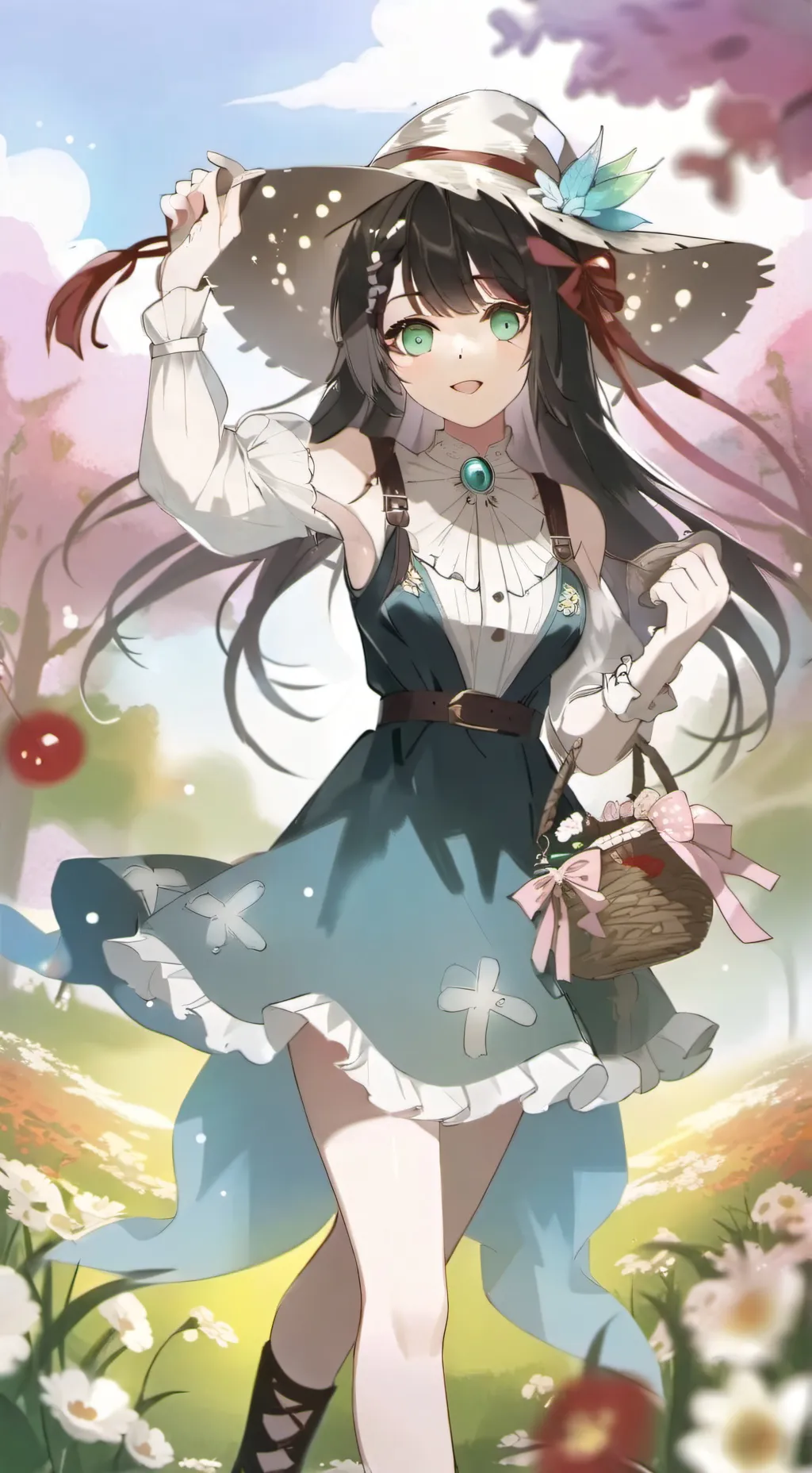 ai character: Amber background
