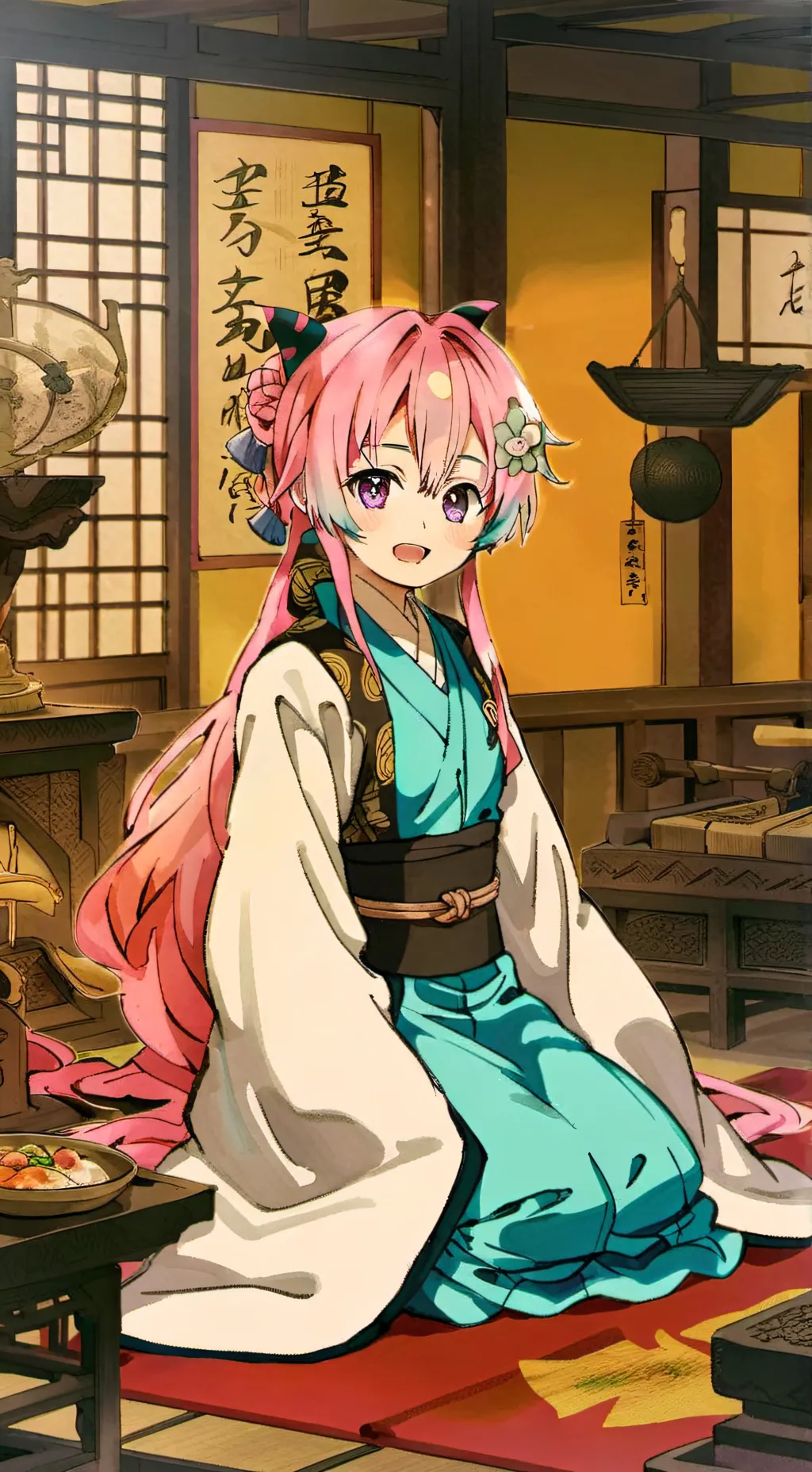 ai character: Mitsuri Kanroji background