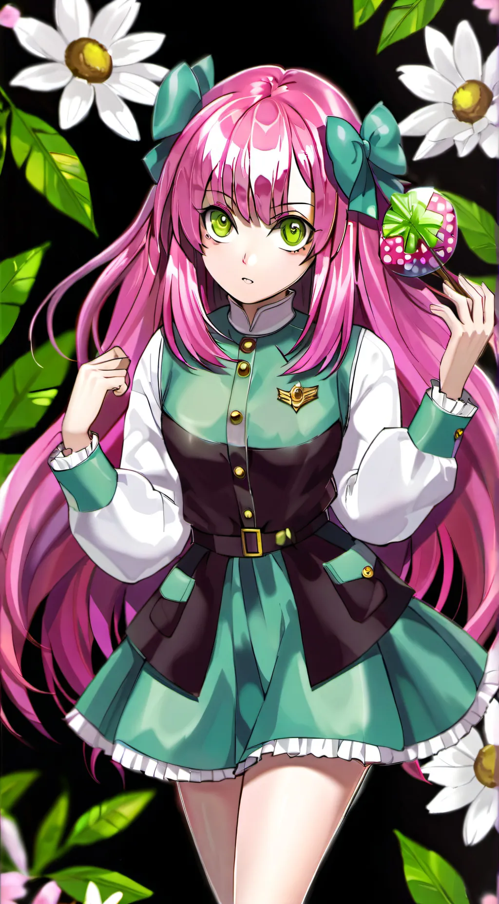ai character: Mitsuri Kanroji. background