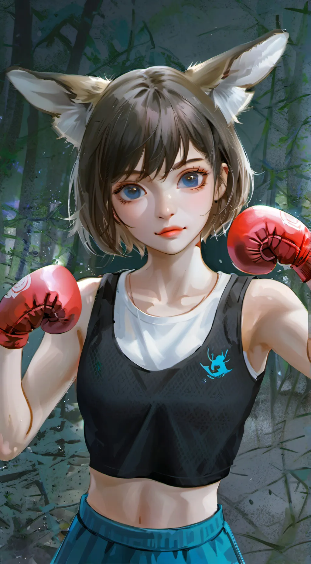 ai character: Makumo Furry Spirit background
