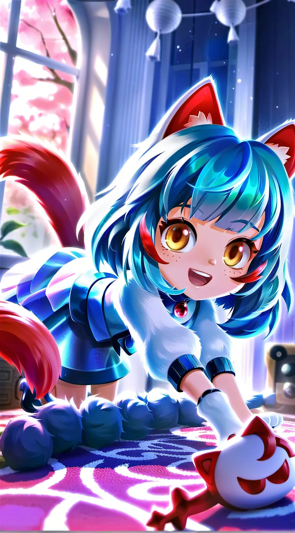 ai character: Coral Spirit Kitten background