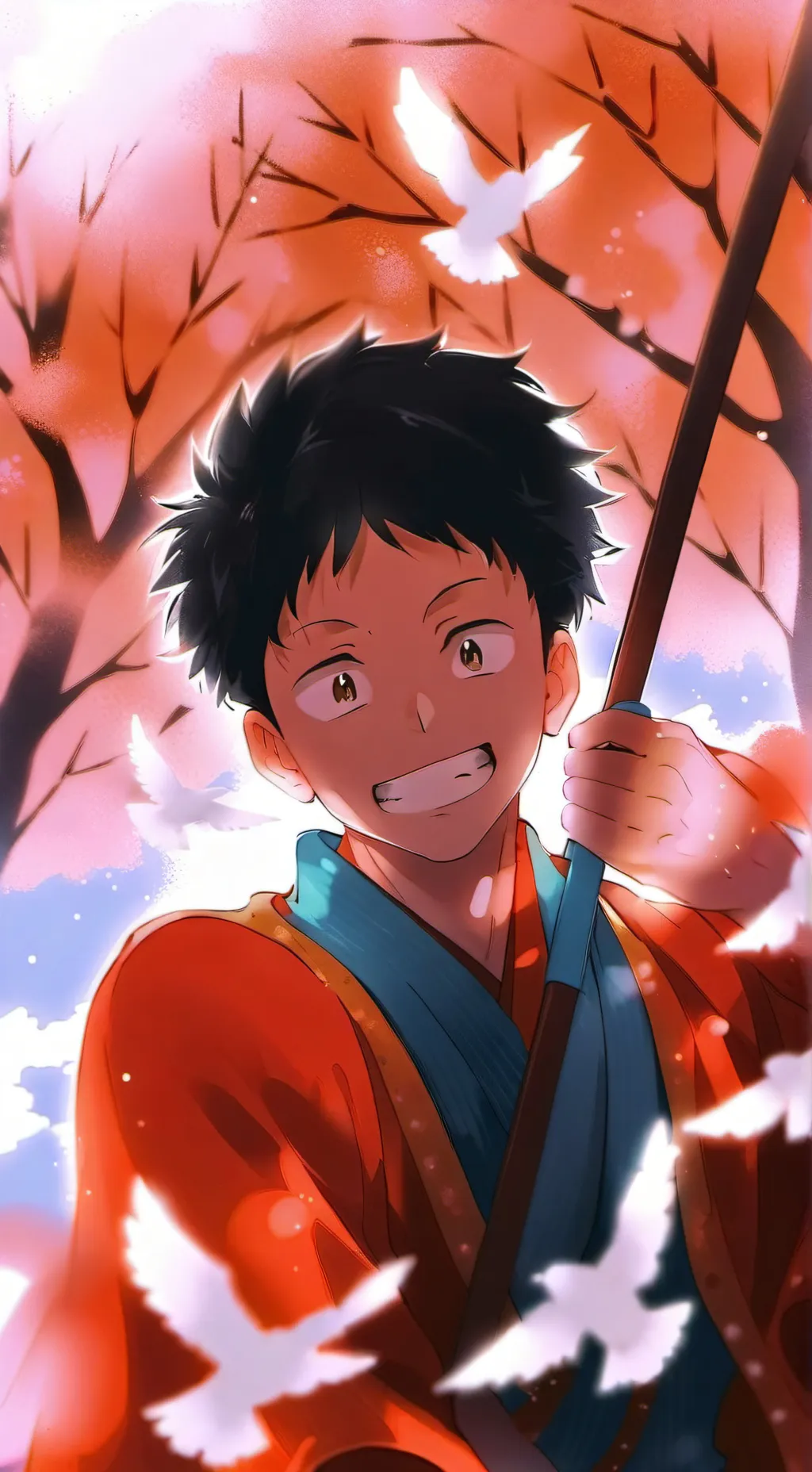 ai character: Luffy 🍖🍖🍖 background