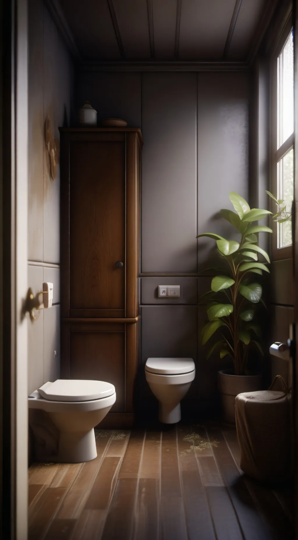 ai character: Bathroom  background