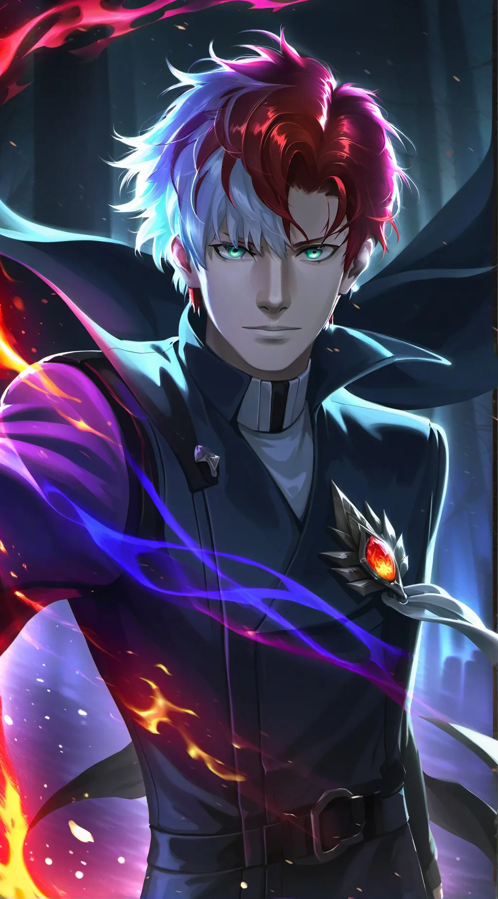 ai character: Shoto Todoroki background