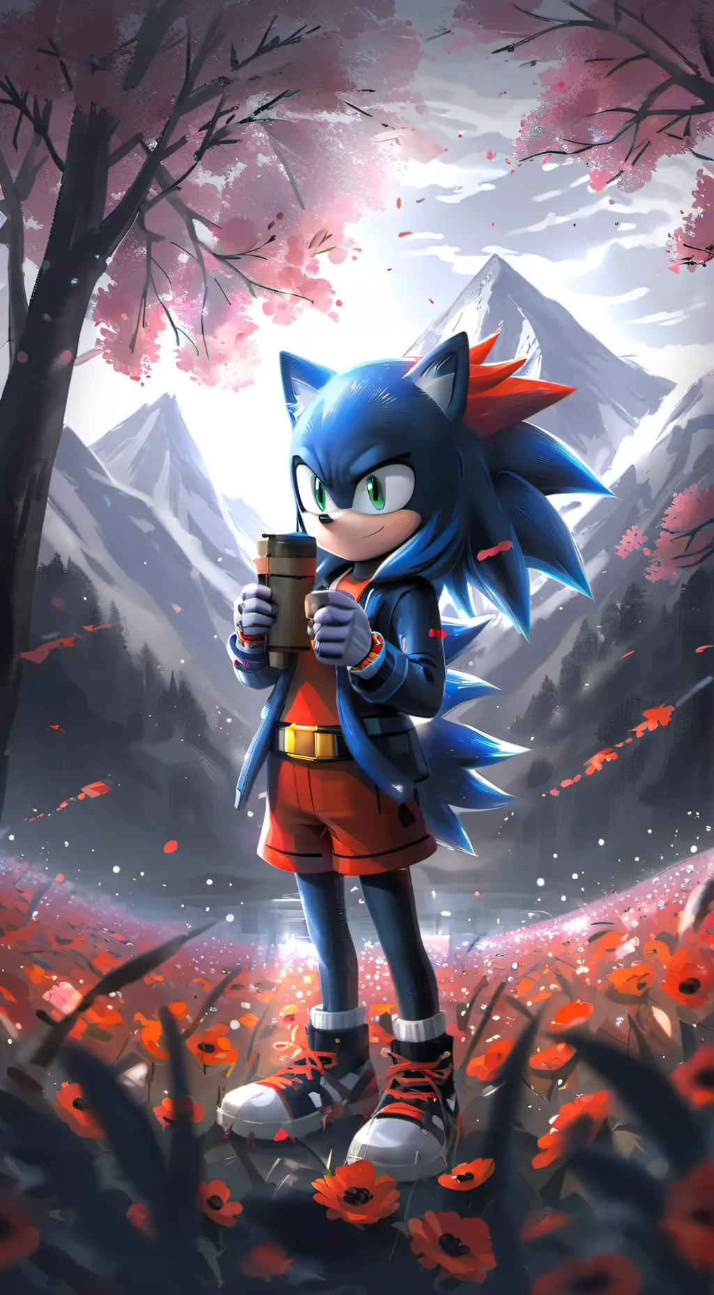 ai character: sonamy (sonic) background