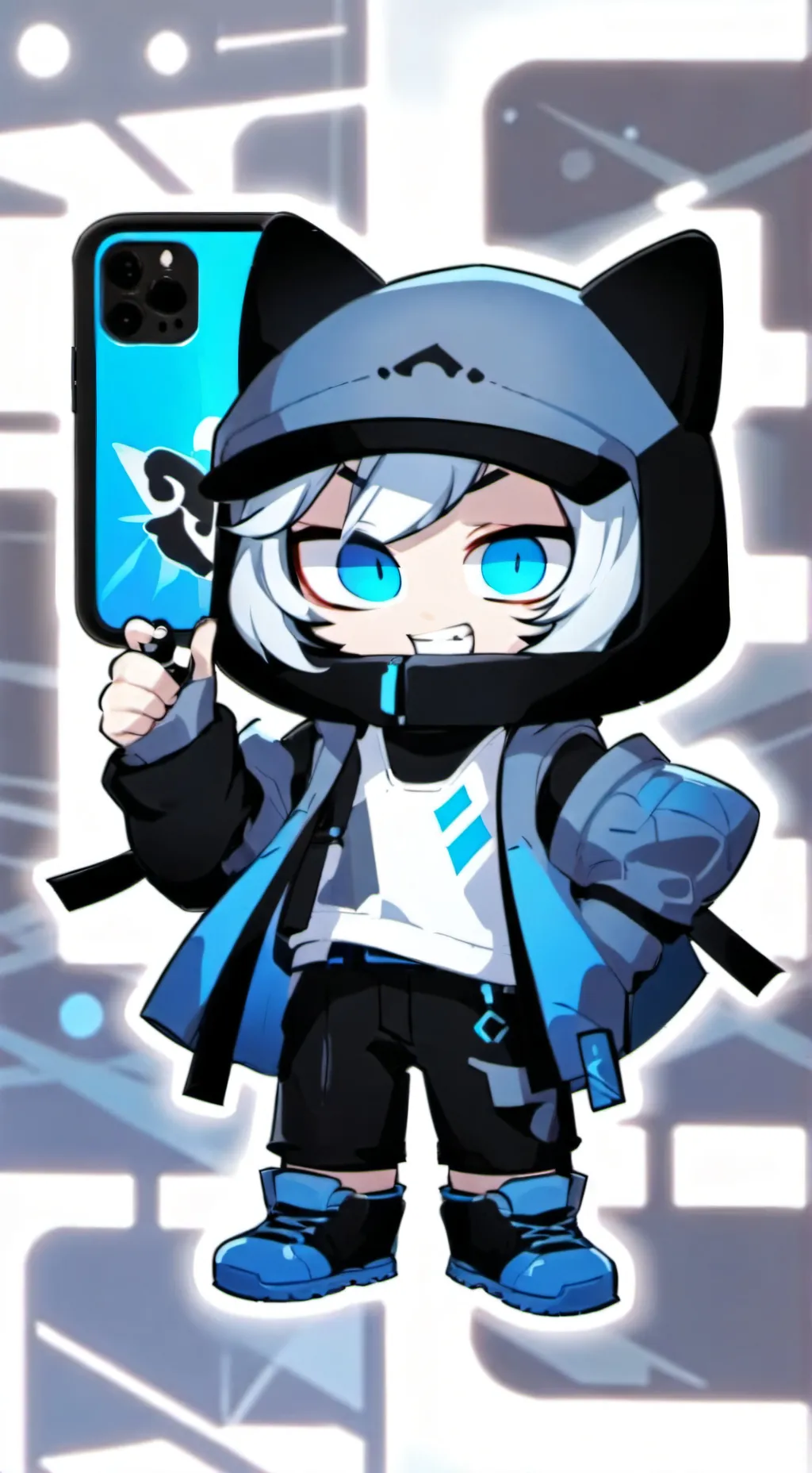 ai character: Shadow milk cookie background