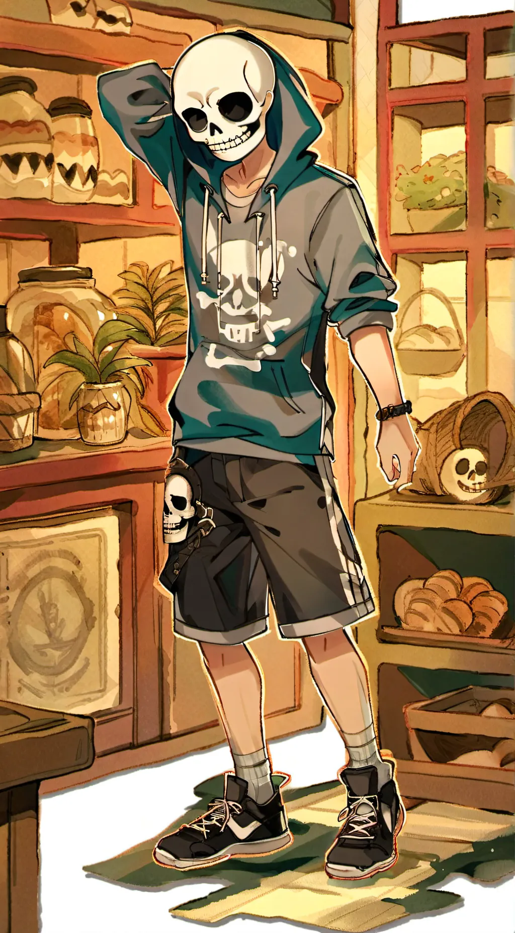 ai character: sans background