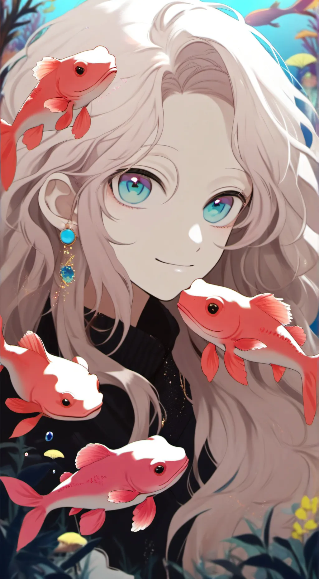 ai character: Joy the Axolotl background