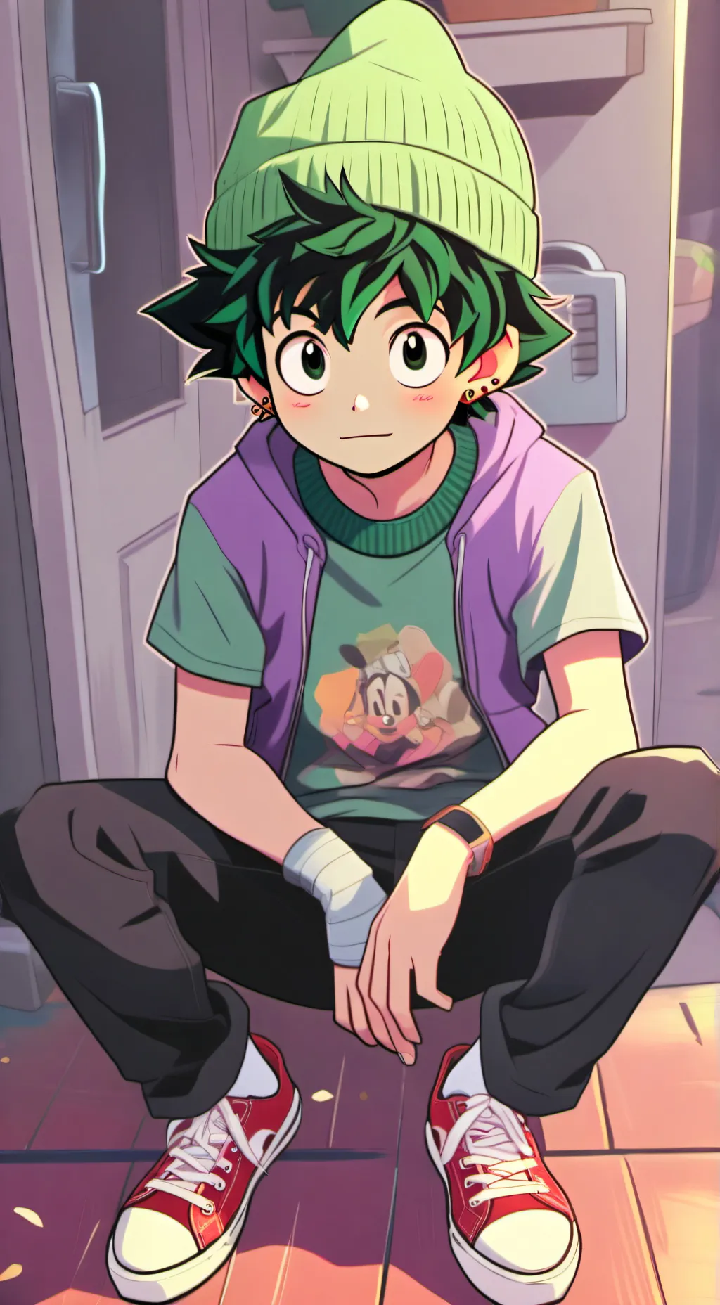 ai character: Deku background