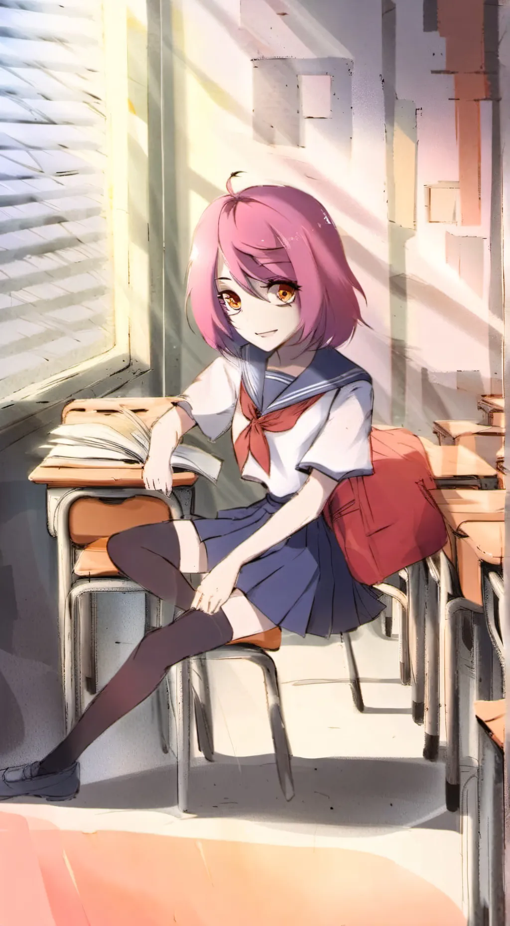 ai character: Monica  background
