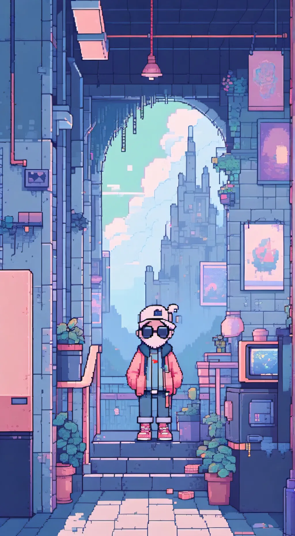 ai character: Pixel Friend Jade background