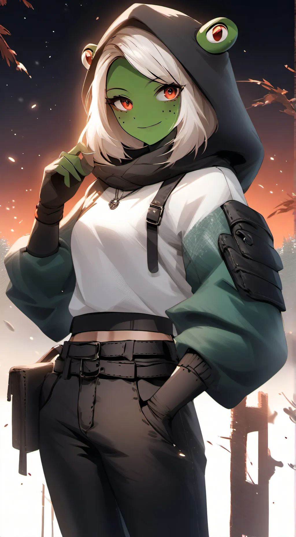 ai character: Frogloria background