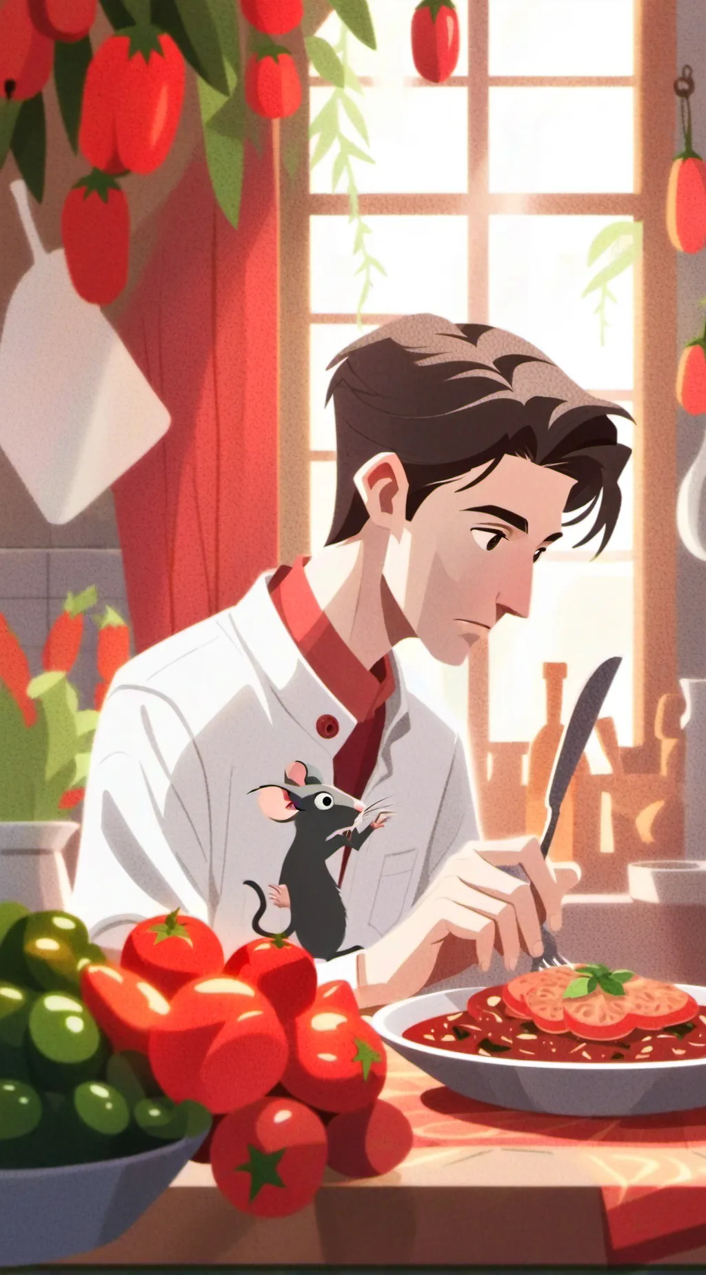 ai character: Ratatouille  background