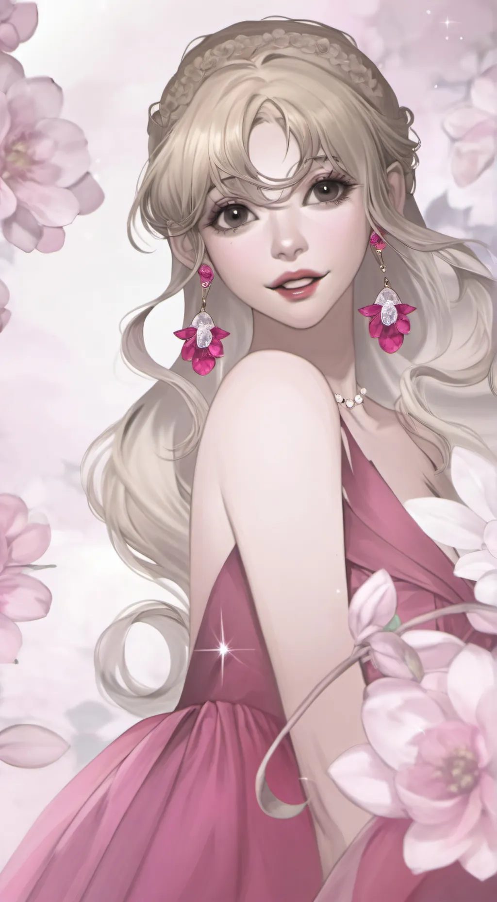 ai character: Magical fairy land background
