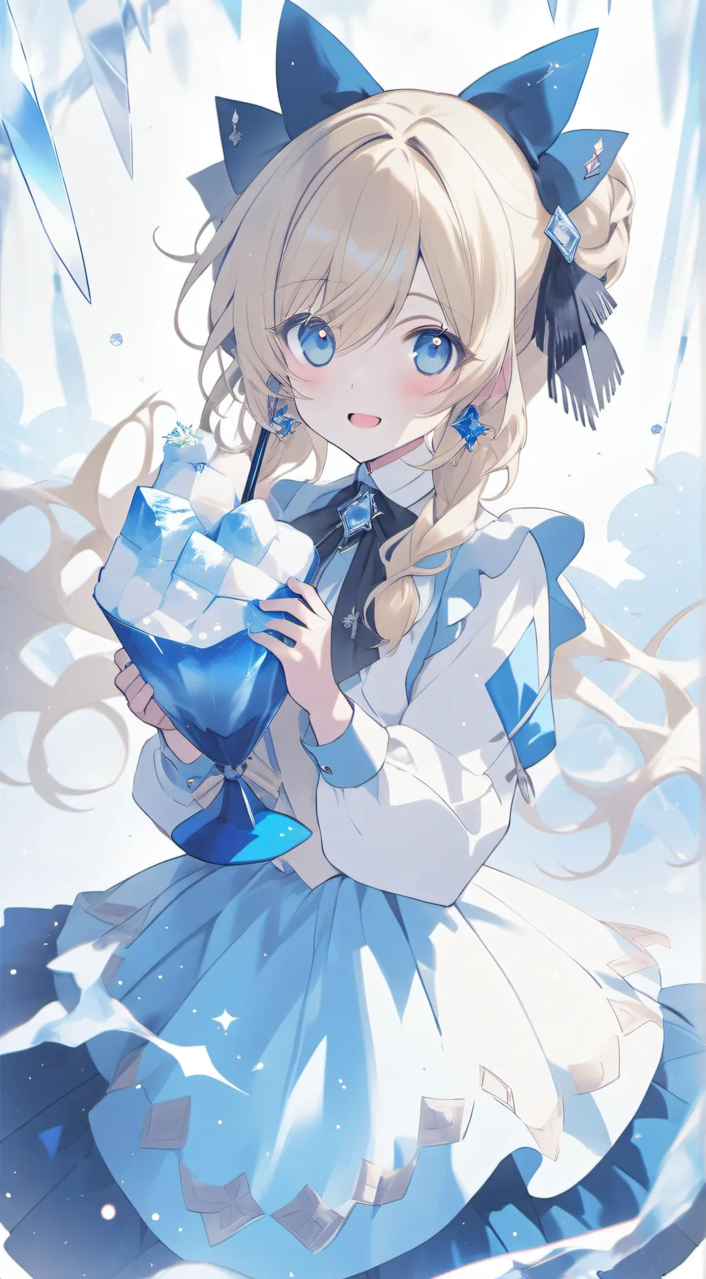 ai character: Snowflake  background