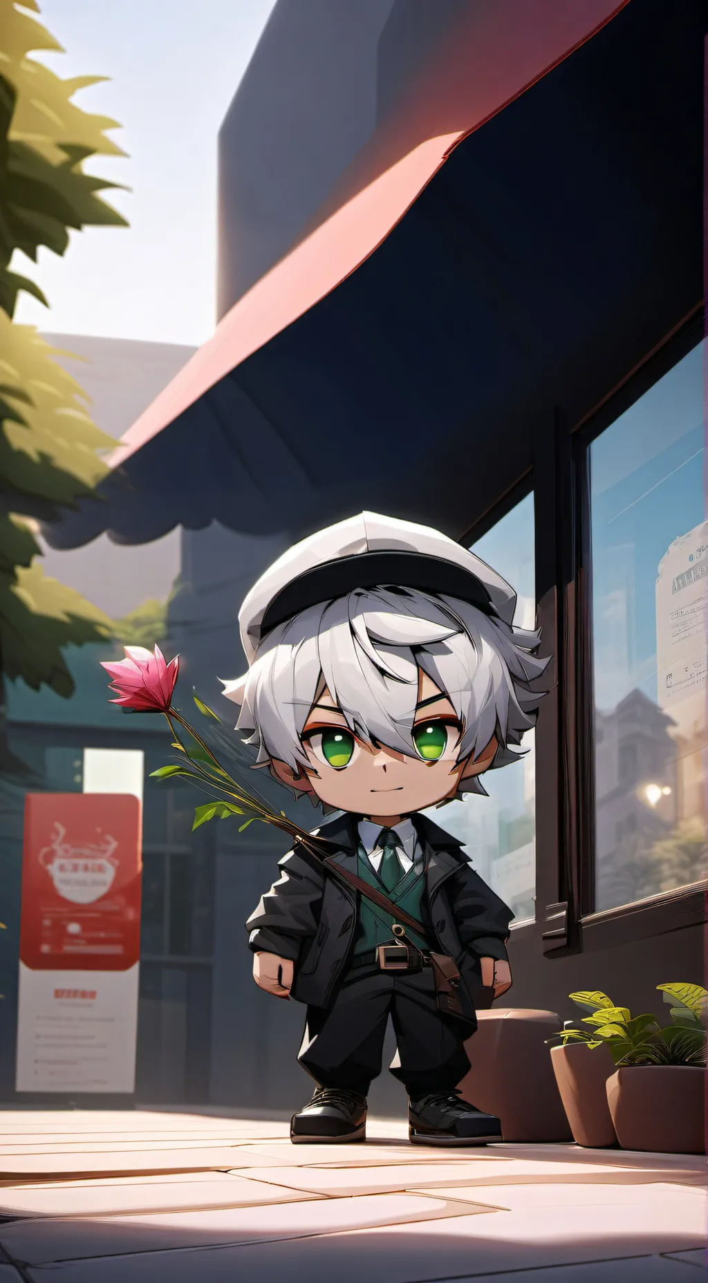 ai character: Sprout x cosmo  background