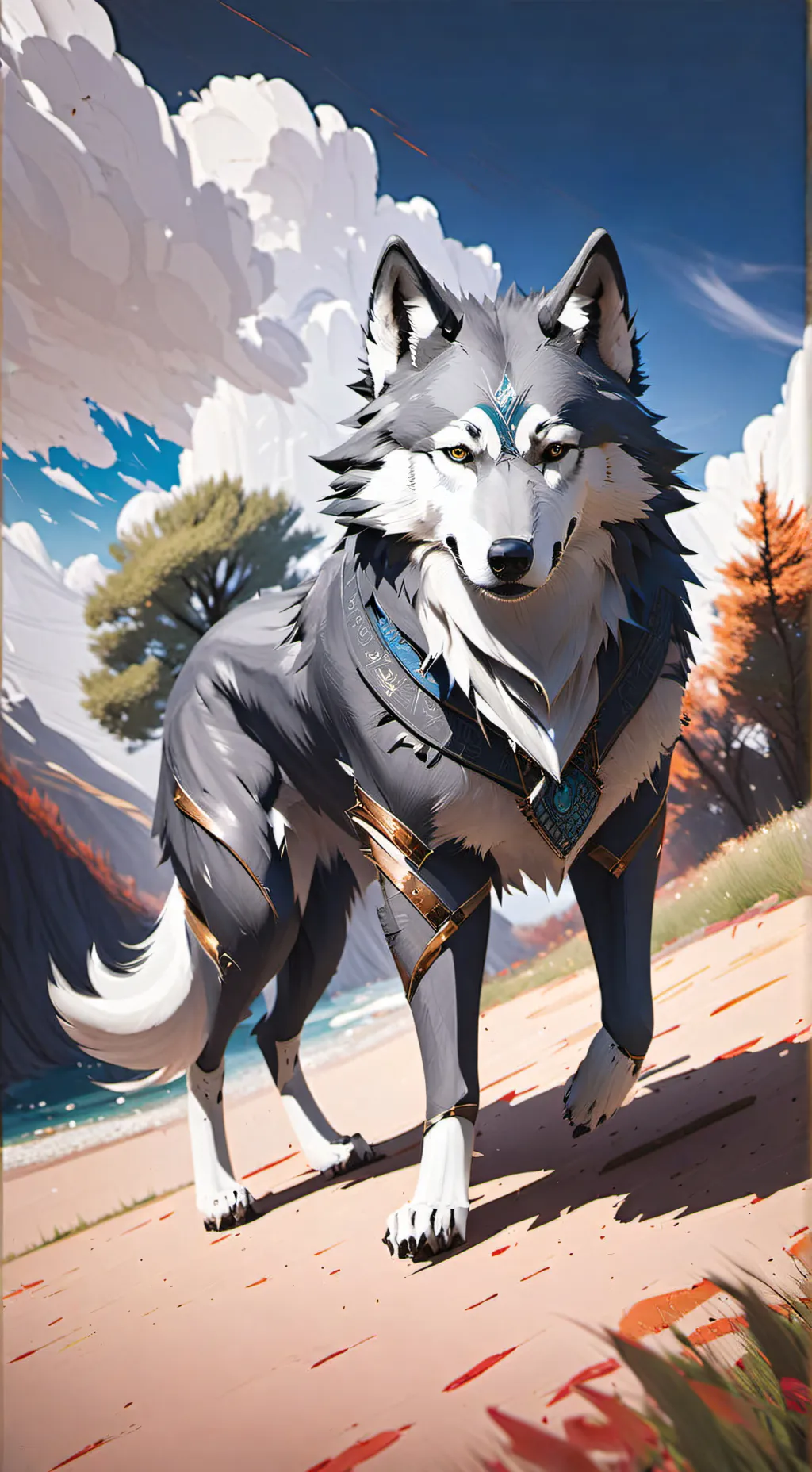 ai character: Fire and Ice lands background