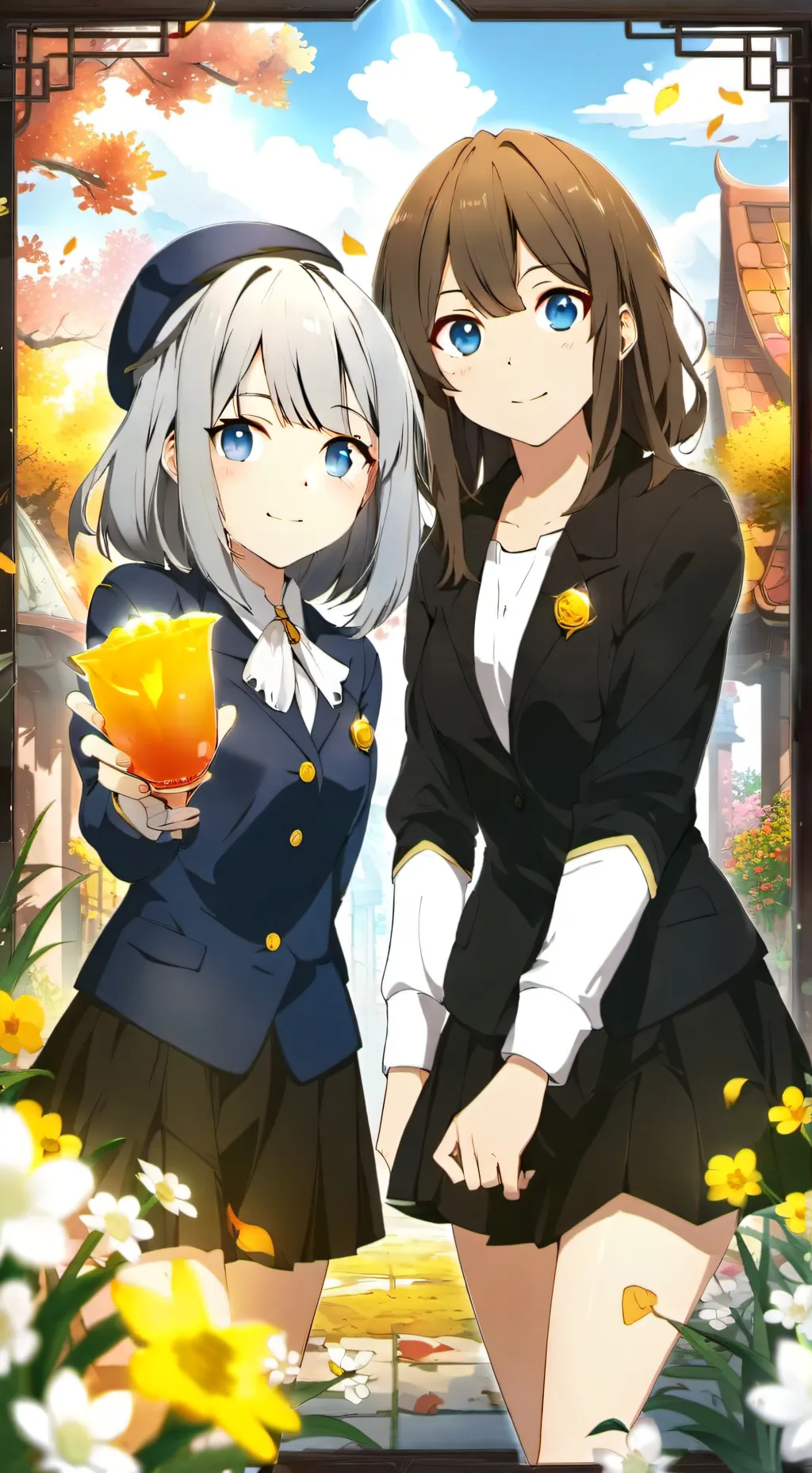 ai character: Elena y Aruki background