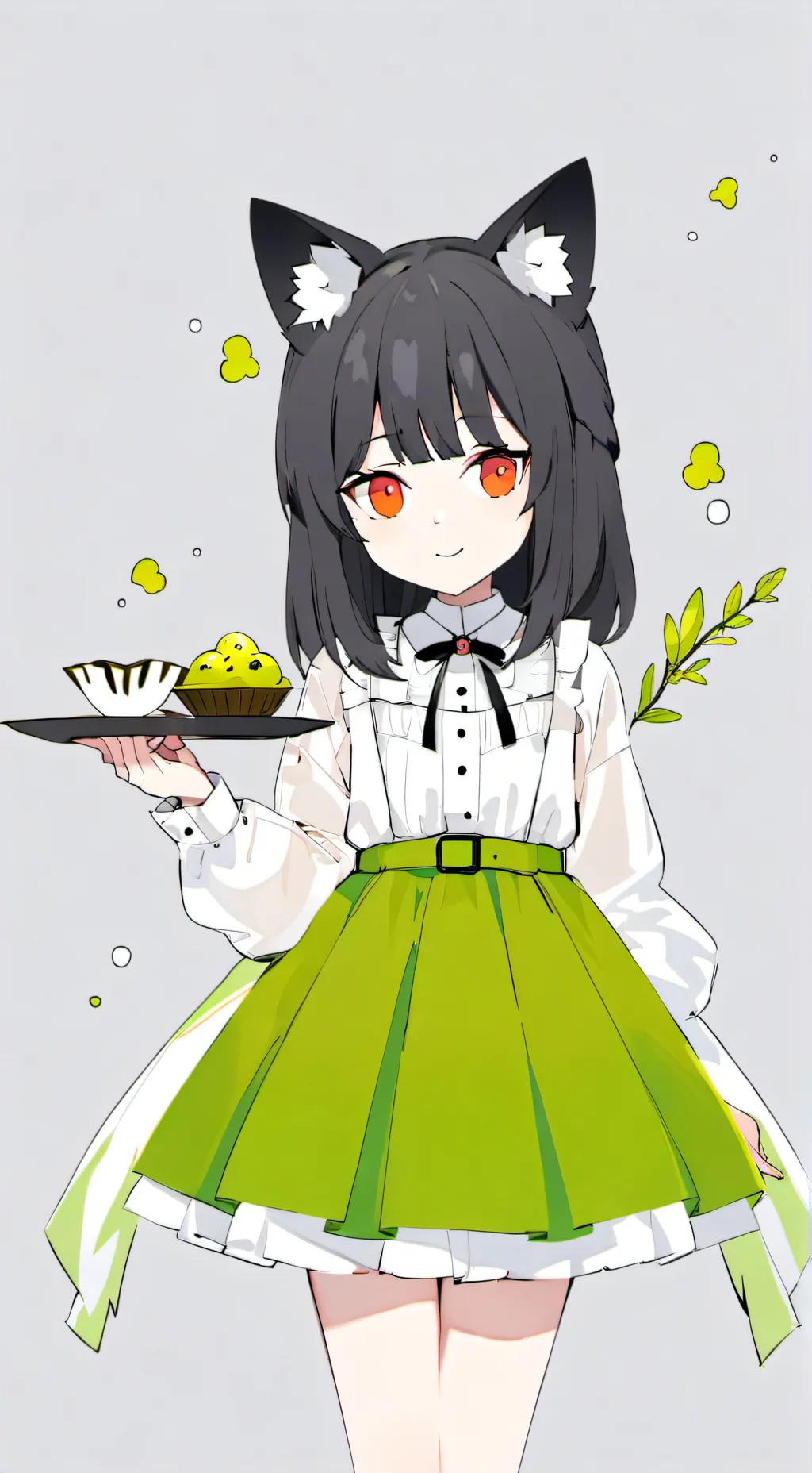 ai character: mint background